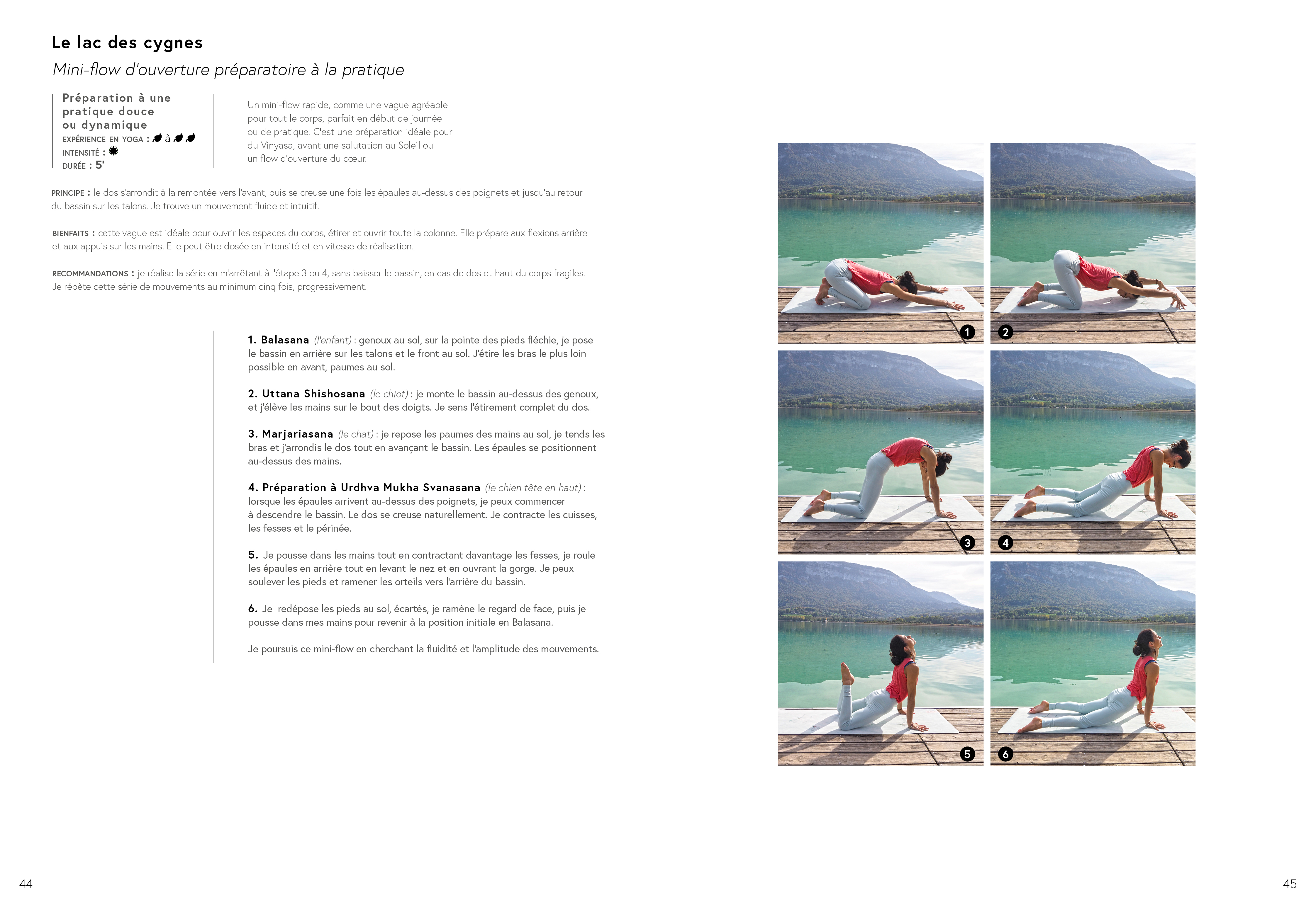 Extrait du livre Yoga & Nature : Le lac des cygnes, mini-flow d'ouverture